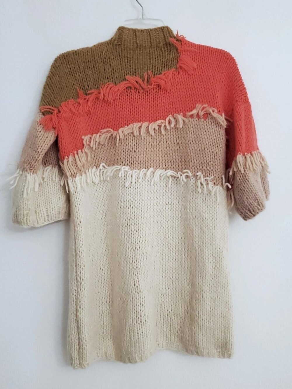 Veroalfie by Anthropologie Marlene Fringed Tunic Sweater Mohair/Wool Blend Small - Picture 6 of 14